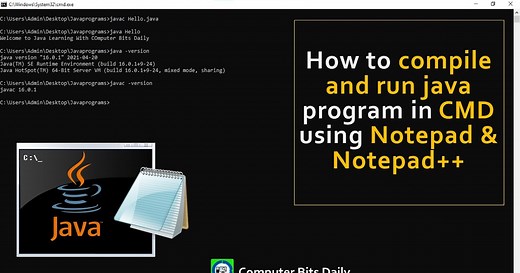 How to Compile and Run Java Program in CMD Using Notepad