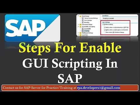 SAP GUI Scripting - How to use SAP GUI Scripting | Enable, Record and Run SAP GUI Scripting