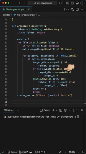 Automated File Organizer in Python #programming #python #coding Using a tkinter GUI! | Laskenta Technologies Limited