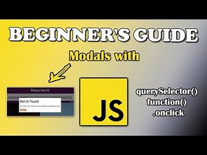 JavaScript Tutorial | Creating a Modal with JavaScript | Part 1
