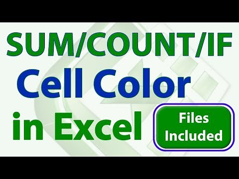 SUM/COUNT/IF Cells Based on Color in Excel - Includes Conditional Formatting