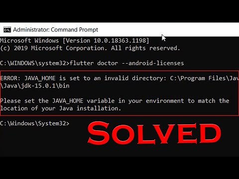 Fix JAVA_HOME is set to an invalid directory
