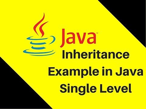 8.4 Inheritance Example in Java Single Level