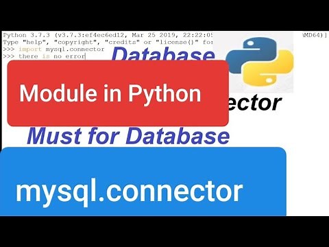 Python Module || How to Download and Install mysql.connector