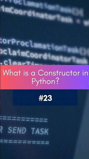 Python Shorts : 23 What is a Constructor in Python? | Python OOP Tutorial for Beginners🧾