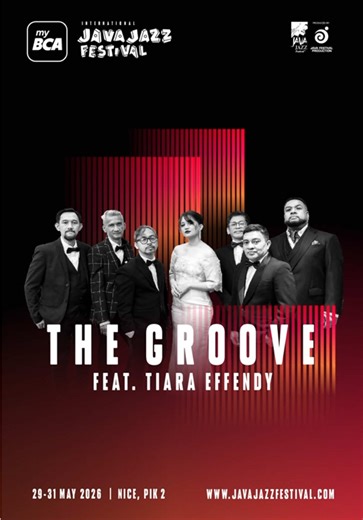 The Groove teams up with Tiara Effendy, blending the band’s iconic acid jazz and funk grooves with Tiara’s powerful and soulful vocals for a vibrant, cross-generational sound. Do not miss out on The Groove feat. Tiara Effendy as they bring groove-driven rhythms and soulful R&B energy to a performance that feels both nostalgic and fresh. Come get your tickets now at javajazzfestival.com or through the link in our bio with a Pay1Get2 promo for all available for BCA Debit Mastercard and BCA Credit