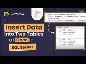 How to Insert Data into Two Tables at Once | SQL Tutorial