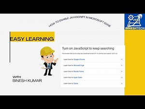 Enable JavaScript On Microsoft Edge