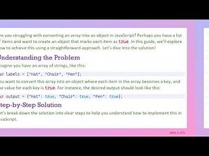 Convert an Array into an Object in JavaScript