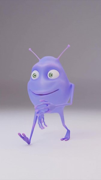 Alien Walk Animation #alien #ufos #animation #3danimation #3d #walkcycle #walk #blender #blenderanimation #blender3d #characteranimation