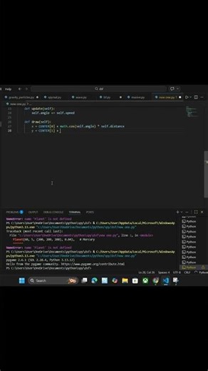 A full solar system simulation planets Built using Python and Pygame #pyportal #python #pycode #game