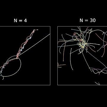 N body simulation in Python with code (precision approach)