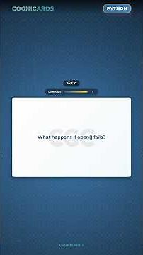 Python File Opening 📂 | How to Use open() (Flashcards)