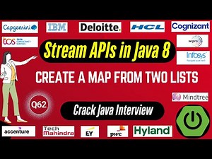 Java 8 Stream API Interview Questions: Create a Map from Two Lists using Java 8 Stream API