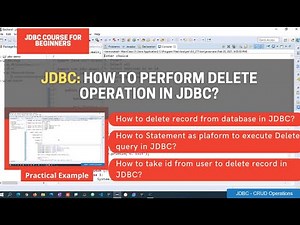 7. How to Delete Data from Database in JDBC?