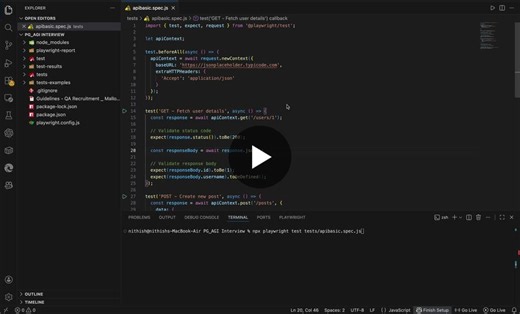 #opentowork #playwright #apitesting #sdet #opentowork #playwright #automationtesting #apitesting #sdet #qualityengineering #happylearning | Kirupa M G