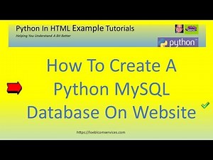 How to create a python mysql database on website