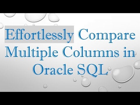 Effortlessly Compare Multiple Columns in Oracle SQL