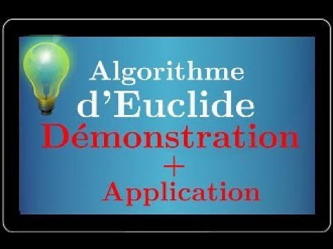 Euclid's algorithm - Demonstration and practice - GCD - Arithmetic Special math - ★★★★☆