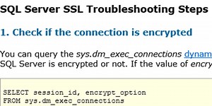 How to troubleshoot SSL encryption issues in SQL Server