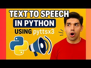 Text to Speech in Python using pyttsx3 – Full Tutorial for Beginners!