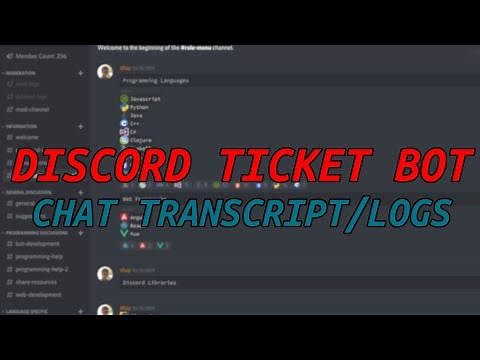 Discord Ticket Bot - Transcript/Chat Logs