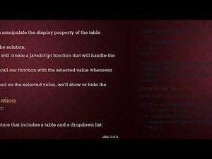 How to Show an HTML Table Dynamically Without getElementById
