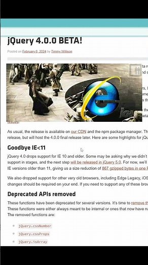 The new jQuery 4.0 #jQuery #Frontend #JavaScript