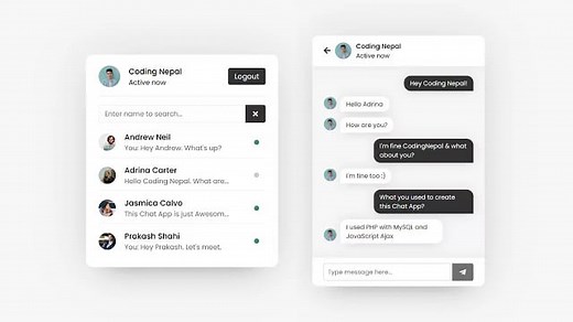 Chat Web Application using PHP with MySQL & JavaScript