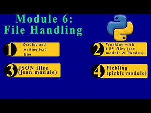 Module 6 of 15 : Python File Handling Masterclass: Text, CSV, JSON & Binary Explained!