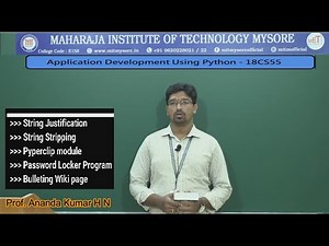 String methods in Python | Vth Sem | CSE | 18CS55 PYTHON | Module 2 | Session 06