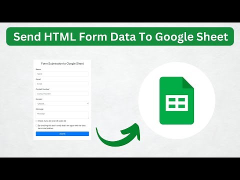 Send HTML Form Data To Google Sheets in just 2 minutes | Google sheets