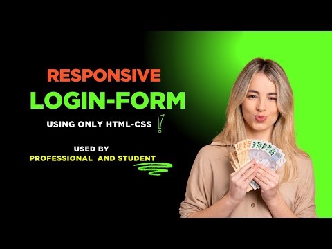How to make a login form using HTML, CSS - beautiful login form using html, css #coding