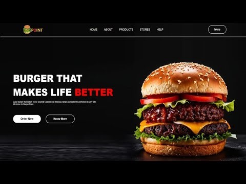 How to Create Burger Website Using HTML & CSS | Fast Code