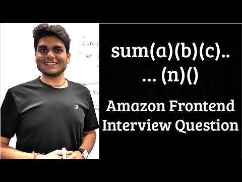 sum(1)(2)(3)(4)..( n)() | Amazon UI/Frontend Javascript Interview Question