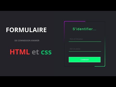 Comment Créer un Formulaire de Connexion Animé avec HTML CSS Code Source