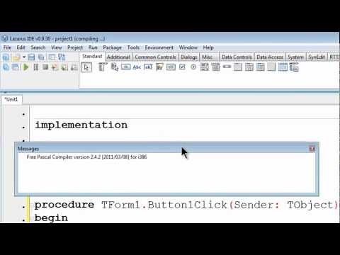Free Pascal App Tutorial 1 - Getting Started And Free Download Link - Lazarus
