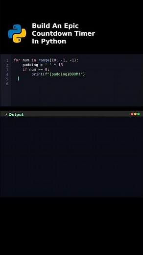 Build An Epic Countdown Timer In Python #programmingtutorial
