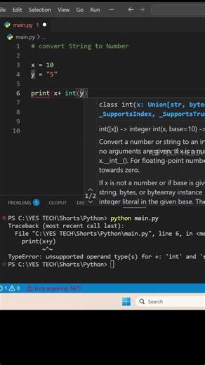convert string to number Python #education