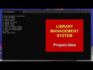Project Idea: Library Management System in Python using MySql