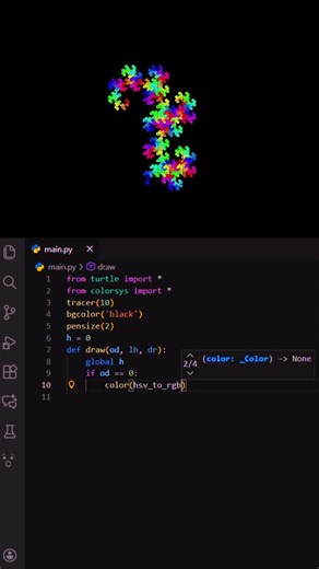 Beautiful Graphic with Python Turtle 🔥✨ #python #programming #graphics#coding#shorts#oualicode