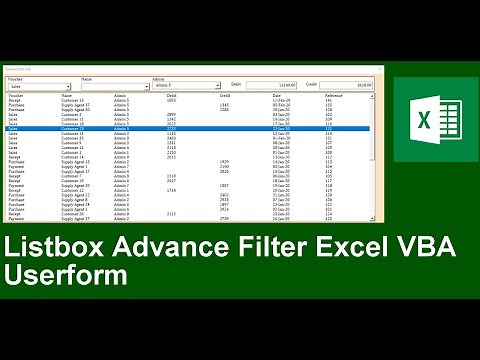 Listbox Advance Filter Userform Excel VBA