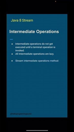 Java 8 | Stream Intermediate Operations 09 #java8