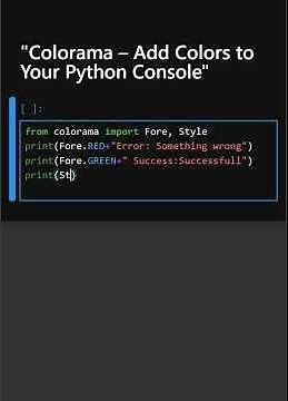 Add Colors to your Python Console