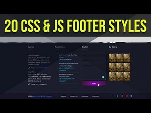 20 CSS and Javascript Footers with Codepen Codes | HTML & CSS Footers