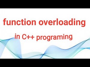 Function overloading in C++ programming