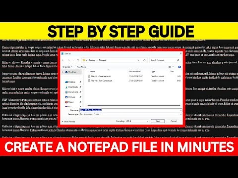 HOW TO CREATE NOTEPAD FILE IN WINDOWS 11 | Notepad Tutorial For Beginners – Only 3 Minutes