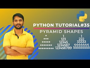 Python Pattern Programs - Printing Stars '*' in Pyramid Shape - In Hindi