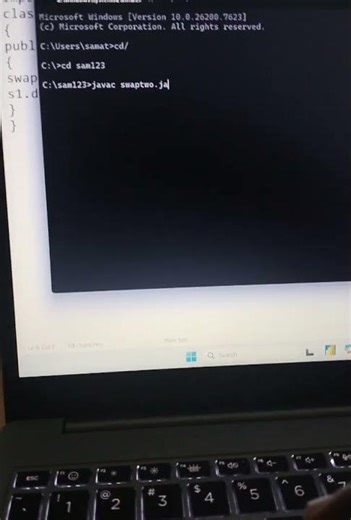 swap two numbers with out using third variable in packages in java 👍🔥💯 #java #javalove #techwithsam