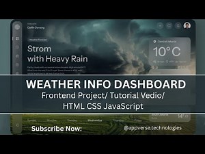Build Weather Info Dashboard | Real-Time API Project | Tutorial With HTML, CSS & JavaScript